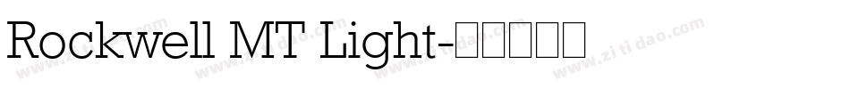 Rockwell MT Light字体转换